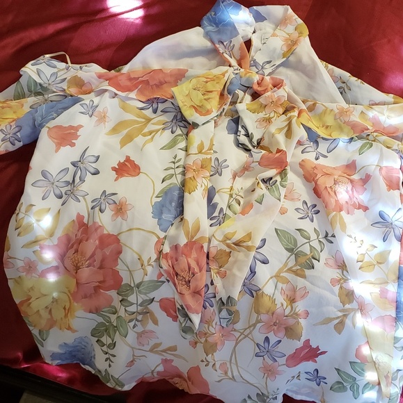 Ruffle Halter with sleeves - Picture 2 of 2